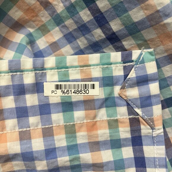 Polo Ralph Lauren Check Long Sleeve Button Down Shirt White Blue Size 4XB - Picture 6 of 6